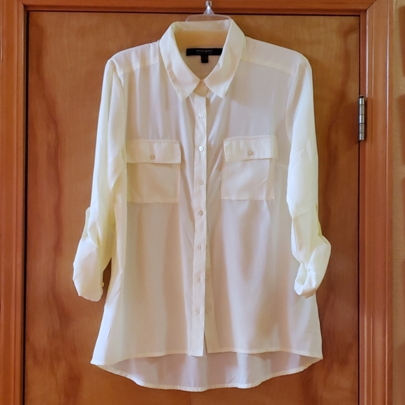 Coupe` Collection Tops - Coupe` Collection lemon yellow blouse L